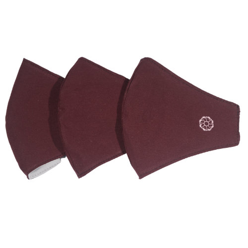 3 Pack De Mascarillas Lavables Y Reusables - Color Corinto